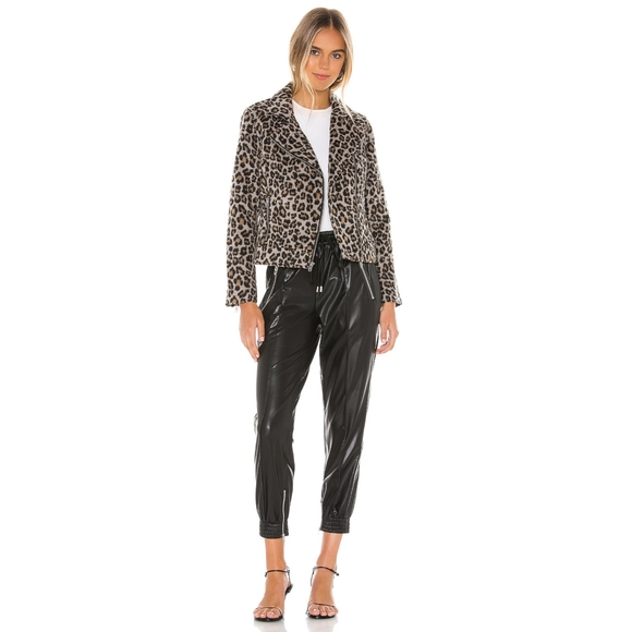 Cupcakes and Cashmere Margaux Leopard Moto Jacket - Picture 5 of 11